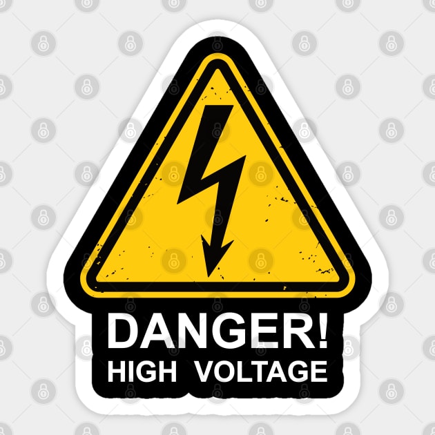 High Voltage Danger Sign Sticker by IncognitoMode